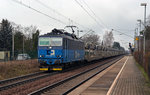 372 007 führte am 19.03.16 einen leeren BLG-Autozug durch Glaubitz Richtung Dresden, welchen sie zuvor in Falkenberg(E) übernommen hatte.