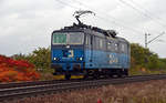 372 007 fuhr am 29.10.16 Lz durch Zeithain nach Engelsdorf um dort einen Güterzug abzuholen.