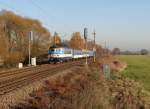 242 211-1 hier mit einem OS bei der Einfahrt in Tršnice am 03.11.15.