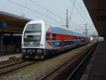 Steuerwagen 971 043-5 im Bahnhof Praha Smichov am 2012:04:19