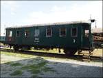 Historische ČSD Wagen Ce3-2673 (Wagenfabrik Ringhoffer 1937) in Eisenbahn Museum Jaromer am 2.