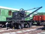 Schienenkran Krsi von 1877 in Museumbahn Zubrnice am 12. 8. 2012.