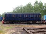 ČSD historische Salonwagen Az 1-0017 (Baujahr 1900) in museum Luzná u Rakovníka am 22.6.2013.