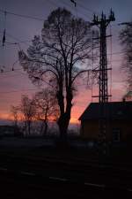 Eine typische Einspeisung in Steti, an der Strecke Vsetaty-Usti nad labem Strekov.