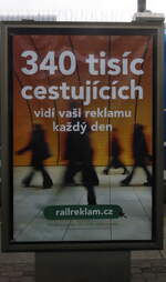 340 Tausend Passgiere sehen Deine Reklame jeden Tag....., so gesehen auf dem Bahnhof
Děčín hl.n.
Region Ústí nad Labem 
09.04.2022  09:19 Uhr.
