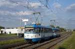 Tschechische Republik / Straßenbahn Ostrava: Tatra T3SUCS - Wagennummer 961 sowie ein weiterer Tatra T3SUCS (beide mit Scherenstromabnehmer) ...aufgenommen im Juni 2014 an der Haltestelle