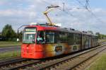 Tschechische Republik / Straßenbahn Ostrava: Vario LF3.E - Wagennummer 1602 ...aufgenommen im Juni 2014 an der Haltestelle  Zahrádky  in Ostrava.