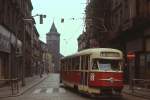 Tw 145 erreicht im August 1977 gleich den namesti Republiky im Zentrum von Plzen/Pilsen.