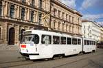 Tschechien / Straßenbahn (Tram) Brno / Brünn: Tatra K2P - Wagen 1118 von Dopravní podnik města Brna a.s. (DPMB), aufgenommen im März 2017 im Innenstadtbereich der tschechischen Stadt Brünn.