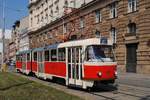 Der historische Triebwagen 1123 der Type K2 verkehrte vor drei Jahren noch im Planverkehr, ehe er in liebevoller Kleinarbeit wieder in den Zustand seiner Lieferung im Jahr 1983 zurückversetzt worden war. (Veveri ul., 31.08.2019)