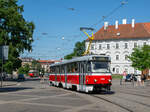 Brno/Brünn    DPMB Tatra K2 1080 als Linie 6, Česká, 18.06.2022 