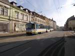 Tram DPO-1513 (Typ CKD-KT8D5.RN1) unterwegs auf der Linie 2.

2013-10-01 Ostrava-Nádražní