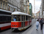 Historischer Straßenbahnwagen Tatra T1.