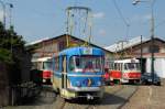 Blick über´n Zaun beim Museumsdepot Střešovice/Praha am 25.04.14 (2)