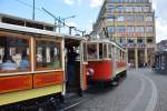 Straßenbahn aus langer Zeit in Prag am 16.07.2014.