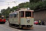 Fahrzeugparade 140 Jahre Straßenbahn in Prag : Tw.200, gebaut 1900 als Salonwagen des Oberbürgermeisters. (nabr. Kapitana Jarose, 20.09.2015)