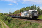 Holzvollzug mit der 383 063 von EP Cargo bei Chotikov gen Usti nad labem.