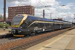 LEO-Express 480 002 verläßt am 7.06.2017 den Bahnhof Pardubice.