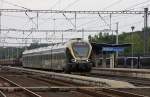 LEO Express nach Ostrava durchfährt am 20.8.2013 um 09.09 Uhr den Bahnhof Zabori nad Labem.