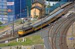 Von der Vetruse aus war am 27.05.23 zu sehen wie 162 114 ihren IC 1306 von Usti nad Labem zapad kommend in den Hauptbahnhof von Usti nad Labem schob.