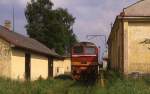 Etwas versteckt stand dieser Sergej am 21.6.1988 im Depot Bereich des Bahnhof
Ceske Velenice. Es handelt sich um T 6791482.