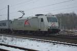 TX Logistik AG Leider nichts aussergw�hnliches, das den sonnt�glichen TXL-Zug bespannte. So ergibt das Bild mit 185 538-6 bei dem Wetter keinerlei Kontraste. Aufgenommen am 07.02.2010 in Eschwege West.
