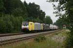 TX Logistik AG 189 995 und 182 505 mit KLV Zug am 18.07.2010 in A�ling.