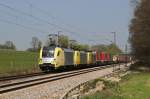 TX Logistik AG 182 513 + 189 915 + 189 909 mit DGS 43101 am 24.04.2010 bei Gro�karolinenfeld.