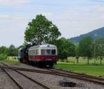 typ-vt-esslinger-triebwagen WTB VT3 (90 80 0103030-2 D-WTB) 'Sauschw�nzle Express' im Bf Blumberg-Zollhaus; 23.06.2010