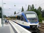 typ-vt-talent-private BR 643 Talent als NE27 nach Wensickendorf im Bahnhof Berlin Karow.(13.7.2010)