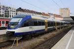 typ-vt-talent-private Die Bayerische Oberlandbahn der BR 643 628-0 hier zu sehen im M�nchner Hbf am 01.07.10