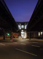 Abendstimmung am Hamburger U-Bahnhof Kellinghusenstra�e, 14.1.2012  ...