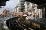 u-bahn-hamburg-fahrzeuge DT3-E_846-3 hat die U3 Hst. Baumwall in Richtung Landungsbr�cken verlassen. 10.November 2007.