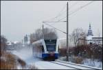 UBB Usedomer Baderbahn Ein UBB 646er als UBB 24016 von Stralsund nach Barth am 19.12.2009 zwischen Hbf Stralsund und Hp Gr�nhufe.