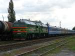 2M62-1254 mit D-Zug von Sofia nach Moskau in Hlyboka, 08-09-2007
