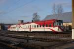 Einzelstück Diesel Triebwagen im Depot Lemberg am 16.2.2008.