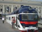 Der Messtriebwagen D436-1 steht zur Abfahrt im Bahnhof von Odessa am 09.10.08