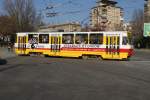 Strassenbahn Saporoshje. Tatra T6 Wagennummer 224-43-63. Bild vom 06.11.2013.