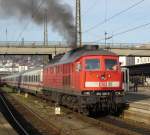 Abfahrt! 234 346-5 verl�sst den Ulmer Hbf.und f�hrt �ber die ...