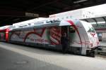 146 227-4 mit der Werbeaufschrift Bahnprojekt Stuttgart-Ulm. Hier schl�gt es... ...