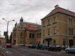 Das Bahnhofsgebude vom Bahnhof Szeged in UNgarn (Grenze nach Serbien).