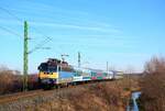 Die 431 070 (V43 1070)  Szili  ist auf dem Weg nach Zalaegerszeg - Hodoš - Ljubljana mit dem Zug 246  Citadella  kurz nach Kerta.