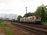 470.505 mit der 182.527 bei der durchfahrt in Eichberg mit dem G 43623 am 19.5.13 