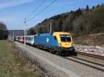 Die 470 007 mit einem REX nach Linz am 01.03.2014 unterwegs bei Wernstein.