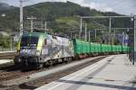 470 504 mit Güterzug in Bruck/Mur am 21.05.2014.