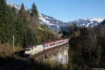 470 010 mit IC 592 am 25.10.2014 bei Bad Hofgastein.