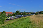 470 504 mit einem Autozug am 10.07.2016 bei Passau.