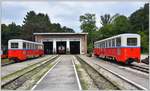 Kindereisenbahn Budapest. Geführte Besichtigung der Depotwerkstätte in Hüvösvölgy. Personenwagen, wie sie normalerweise im Einsatzstehen. (10.06.2017)