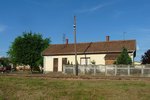 Bahnhofsgebäude der Station Nagyhalasz der 2009 stillgelegten Schmalspurstrecke von Nyiregyhaza nach Dombrad und Balsa, 29.