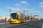 Straßenbahn der Linie 4 auf der Margit-Brücke, Budapest, 7.8.16